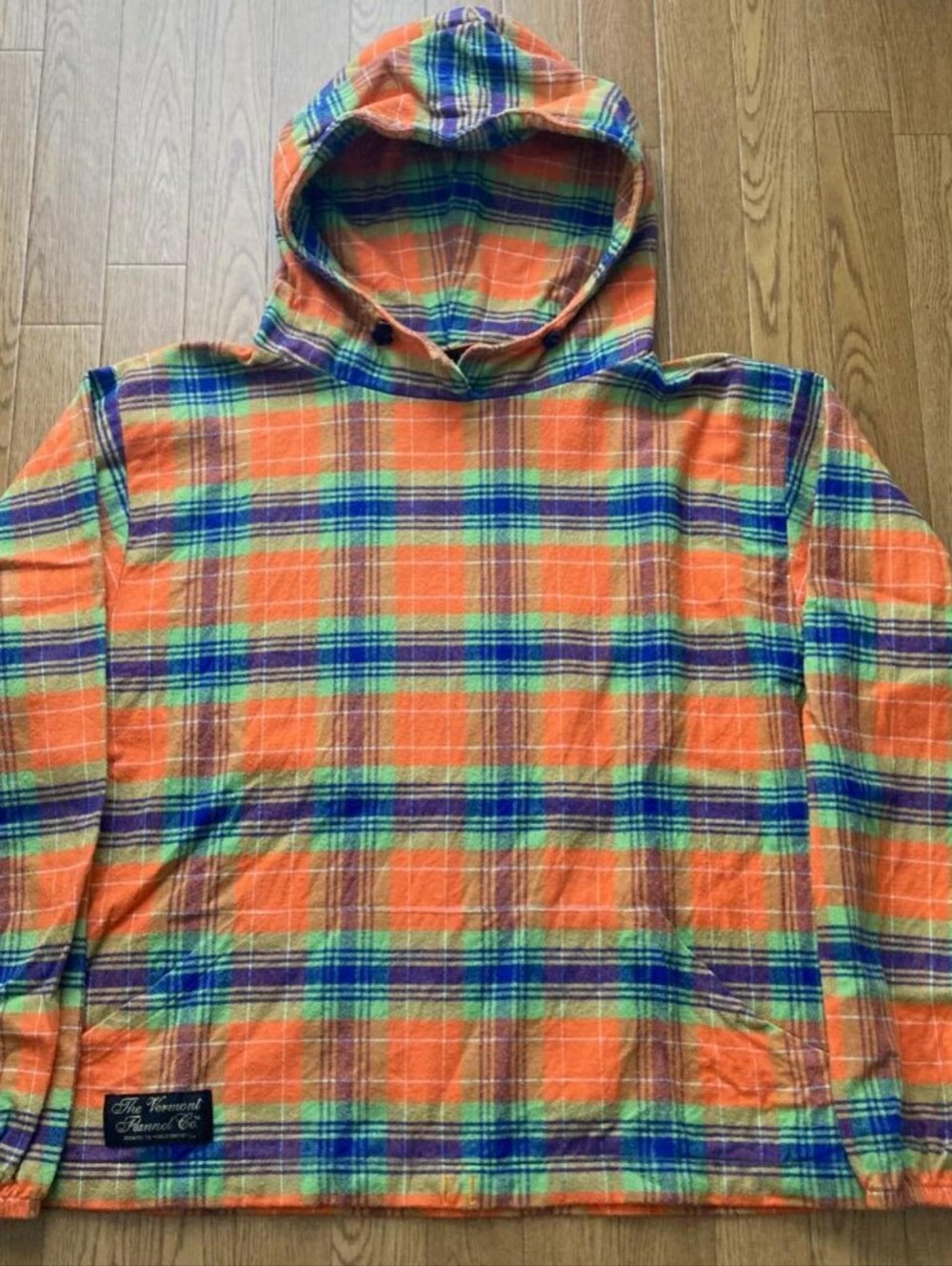 Flannel jacket/hoodie orange Vermont Fannel